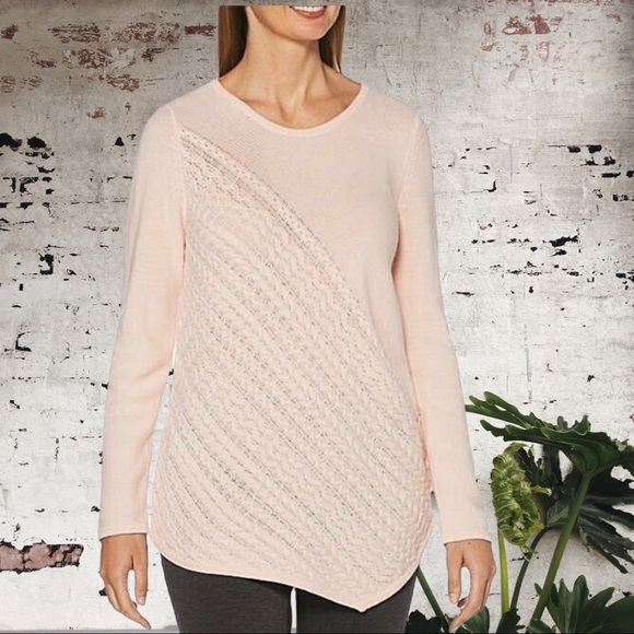 Rafaella Asymmetrical Cable Knit Top - Picture 1 of 6